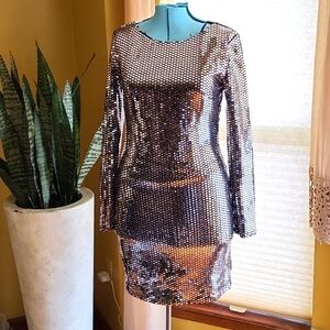 Charlotte Russe EUC women's sexy, sparkling blackout dress. Size S.